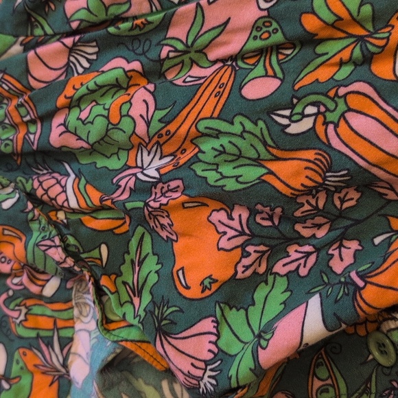 Big Bud Press Kitchen Collection Pantry Button-Up Short Sleeve Vegetable Size S - Picture 6 of 12